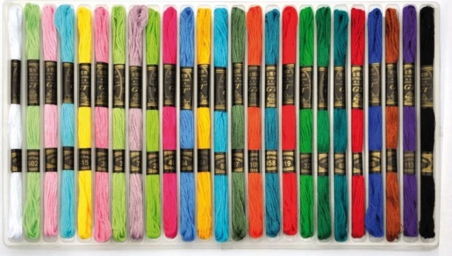 Playbox bavlnky na vyšívanie a tvorenie 25 ks