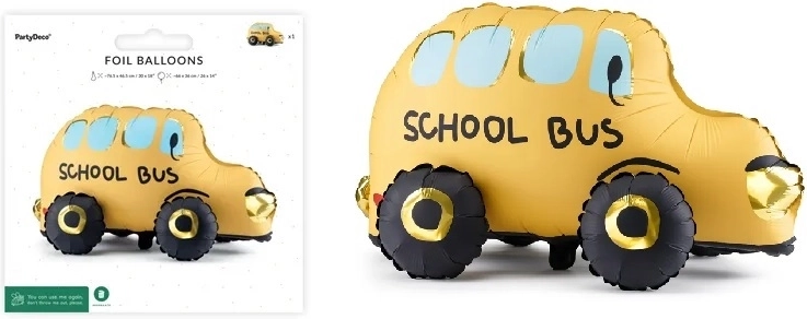 Stojaci fóliový balónik Autobus 66 × 36 cm (mix)