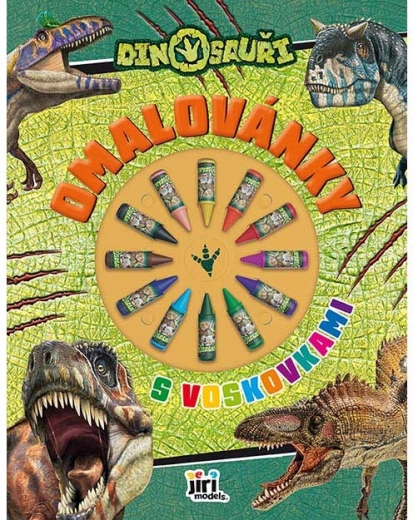 Omaľovánky s voskovkami – dinosaury
