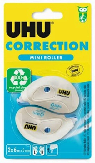 UHU Correction Roller Mini korekčná páska 5 mm × 6 m, 2 ks