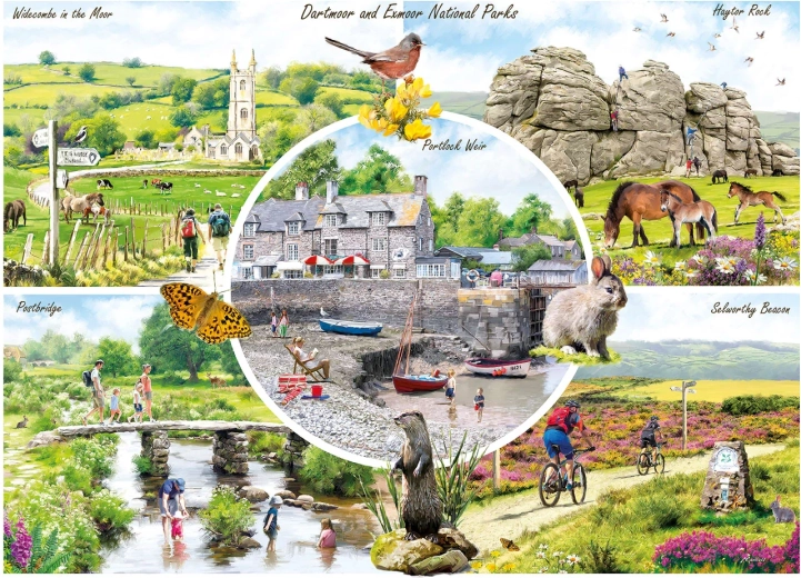 Puzzle GIBSONS Dartmoor & Exmoor 1000 dielikov