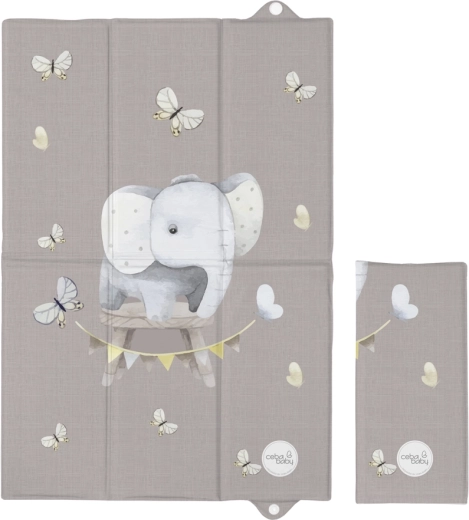 Ceba Baby cestovná skladacia prebaľovacia podložka 60 × 40 cm basic little elephant