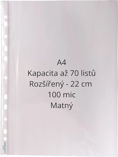 Rozšírený prospektový obal Concorde A4 matný 100 µm 50 ks