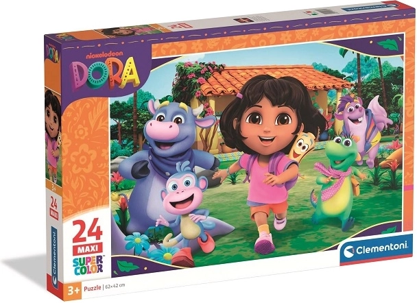 Clementoni Maxi SuperColor puzzle Dora 24 dielikov