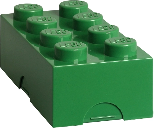 Lego box na desiatu tmavozelený