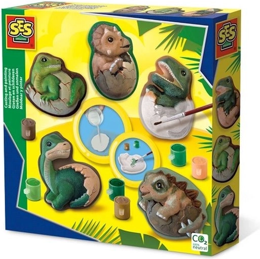 SES Creative sadrové odliatky a farby – dinosaury z vajec