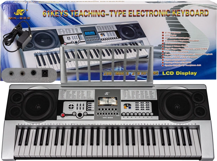 Elektronický keyboard MK-922 s LCD displejom a 61 klávesmi