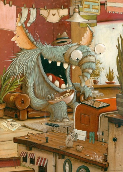 Puzzle HEYE Zozoville: Pranie bielizne 1000 dielikov