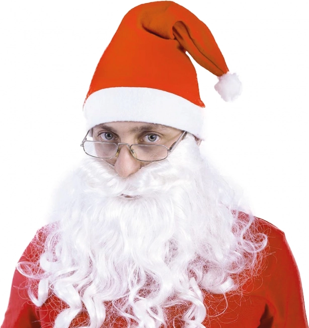 Dlhé snehobiele fúzy Santa na gumičke