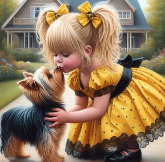 Maľovanie podľa čísel – dievča v žltých šatách 40 × 50 cm