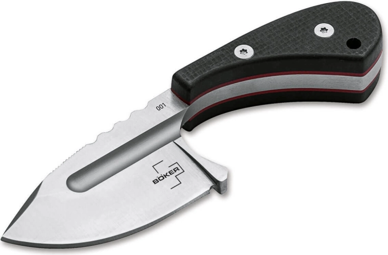Böker Plus Sigyn – nôž na krk s čepeľou 5 cm, G10 a puzdrom Kydex