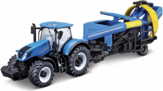Bburago Farmland traktor New Holland T7.315 HD s kultivátorom 10 cm