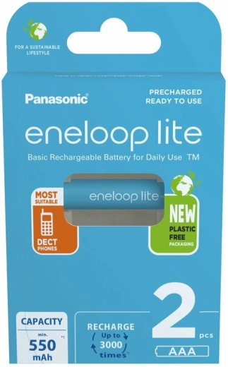 Panasonic eneloop lite AAA nabíjateľné batérie 550 mAh, 2 ks