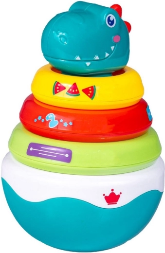 Skladacia pyramída Dino – hojdačka na rozvoj motoriky