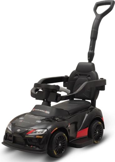 Detské odrážadlo s vodiacou tyčou Toyota Baby Mix čierne