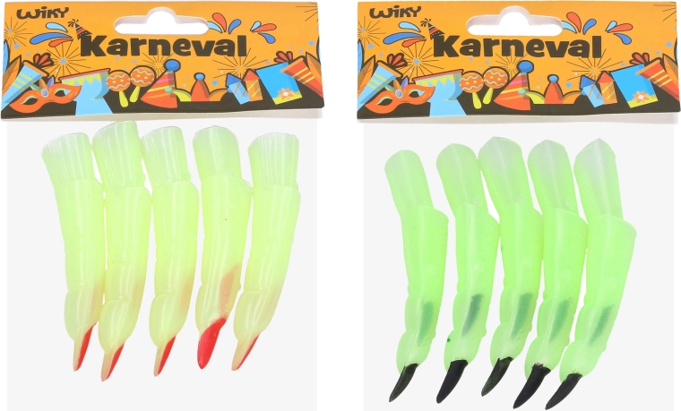 Karnevalové zelené čarodejnícke prsty – 10 ks