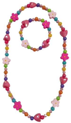 Detská sada šperkov srdiečka a kvietky