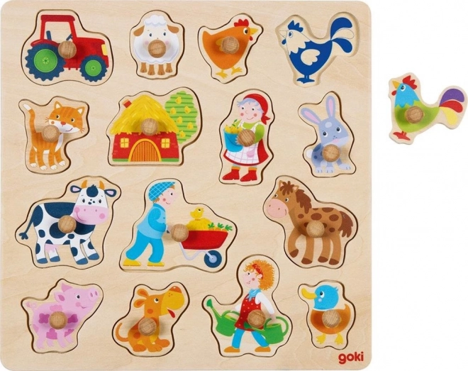 Goki drevená vkladačka – život na farme