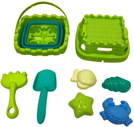 Plejo skladací kýblik s lopatkou a bábovkami