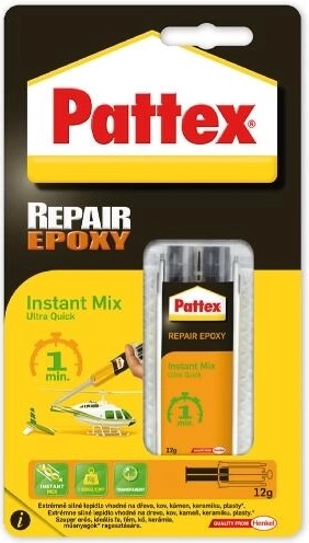 Epoxidové lepidlo PATTEX Repair Universal 12 g – rýchle vytvrdnutie 1 minúta