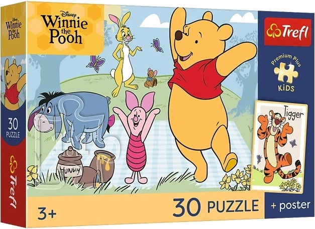 Trefl puzzle pre deti Macko Pú sladké chvíle 30 dielikov