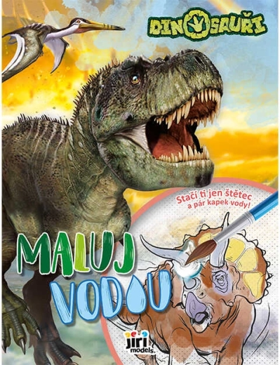 Maľuj vodou A4 dinosaury