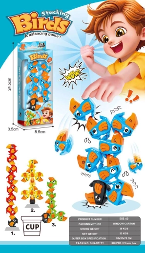 Hra Vtáčia veža – stolová zručnostná hra pre deti