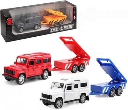 Auto Jeep so služobným prívesom