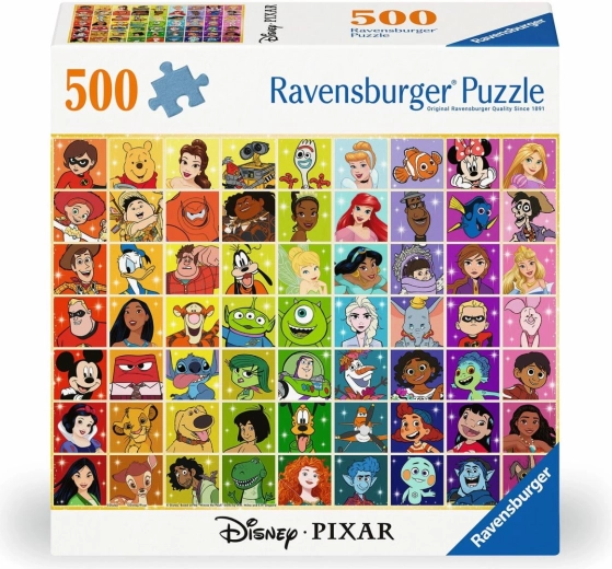 Ravensburger puzzle Disney: postavičky 500 dielikov
