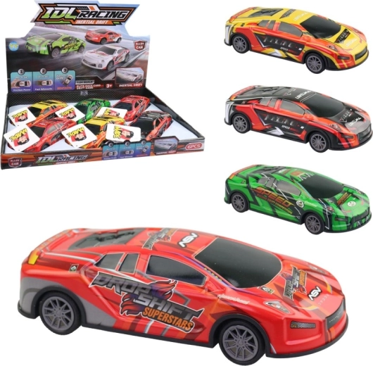 Kovové športové autíčka 17,5 cm – sada 6 ks v displej boxe