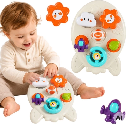 Woopie baby vzdelávací aktívny panel raketa 7v1 - 1 kus