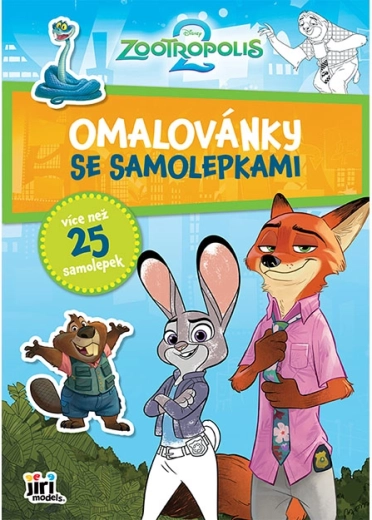Omaľovánky A4 so samolepkami Zootropolis - 1 kus