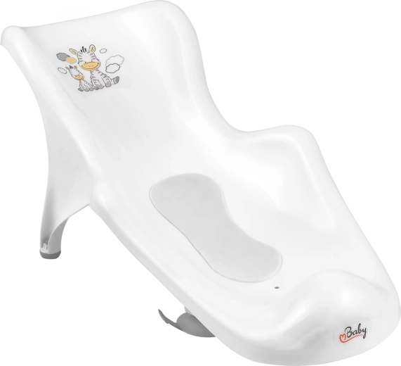 Maltex detské ležadlo do vane s protišmykovou podložkou Zebra, biele