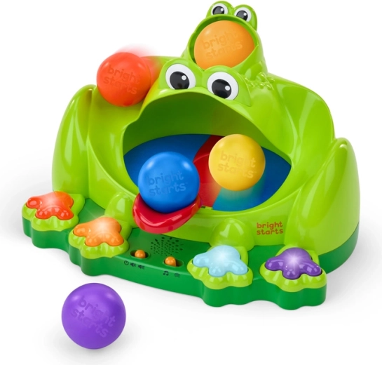 Interaktívna žabka s vyskakujúcimi loptičkami BRIGHT STARTS Poppin' Ball Frog, 6m+