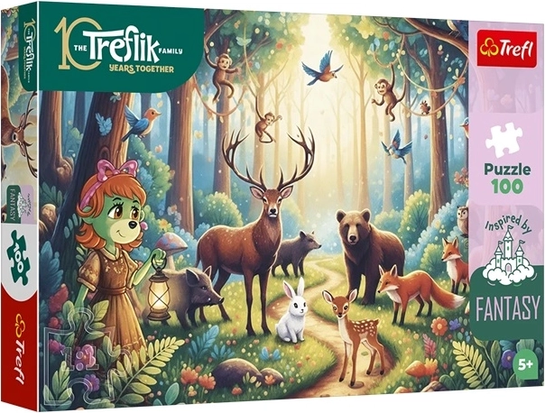 Puzzle Inspired By Fantasy: magický lesný svet zvierat 100 dielikov