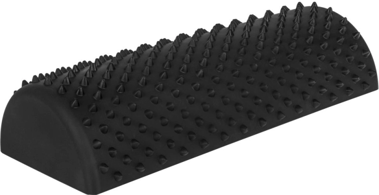 TULLO polovičný masážny valec so stimulačnými hrotmi – čierny