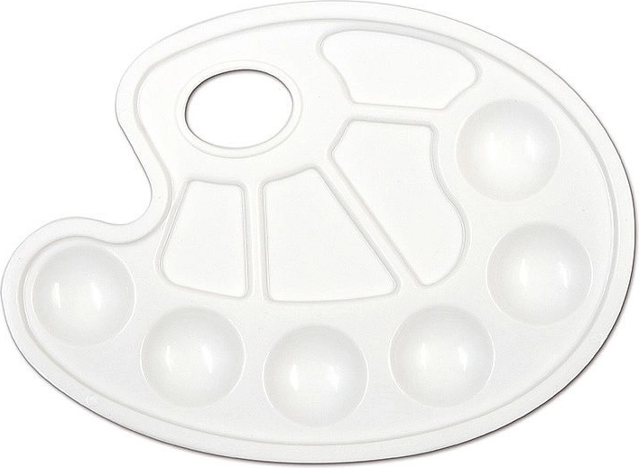 Maliarska paleta CONCORDE biela, 10 misiek