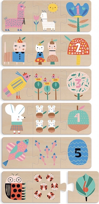 Vilac Drevené Puzzle Maminka a Mláďa