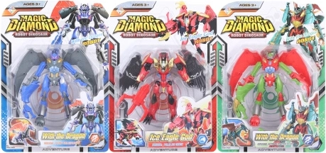 Transformovateľný robot dinosaurus – plastová hračka pre deti 3+