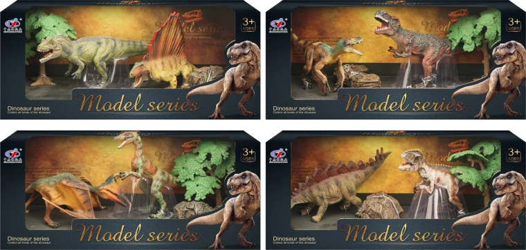 Dinosaurí svet – set figúrok dinosaurov, 4 druhy