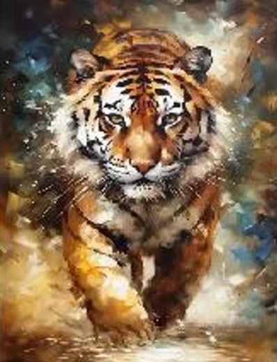 Diamantové maľovanie Bežiaci tiger 30 × 40 cm