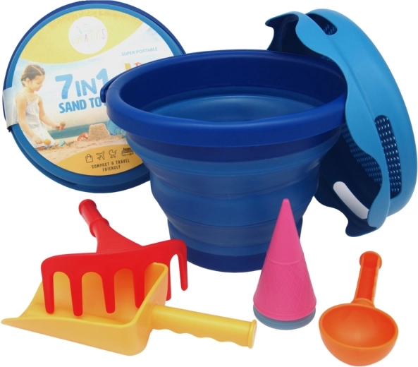 Compactoys skladacia sada na piesok 7v1 modrá
