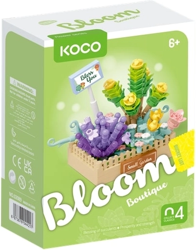 KOCO sukulenty v kvetináči – zelený, 232 dielikov