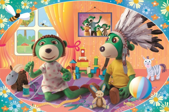 Puzzle Treflíci spoločná zábava MAXI 24 dielikov