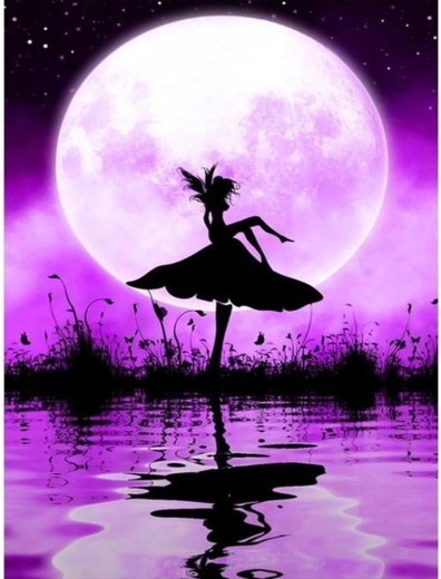 Diamantové maľovanie Baletka pri rybníku 30 × 40 cm