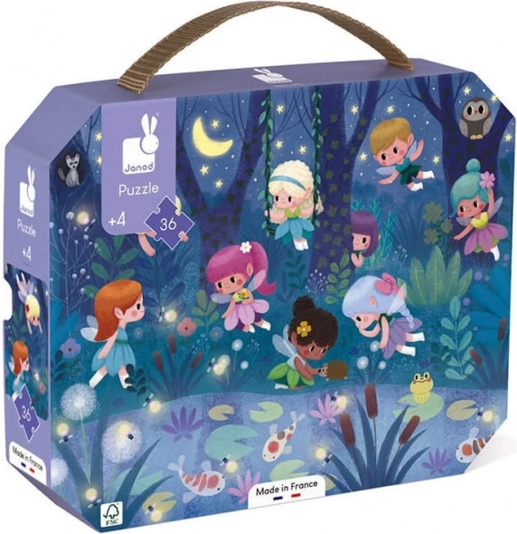 Puzzle v kufríku Nočné víly 36 dielikov