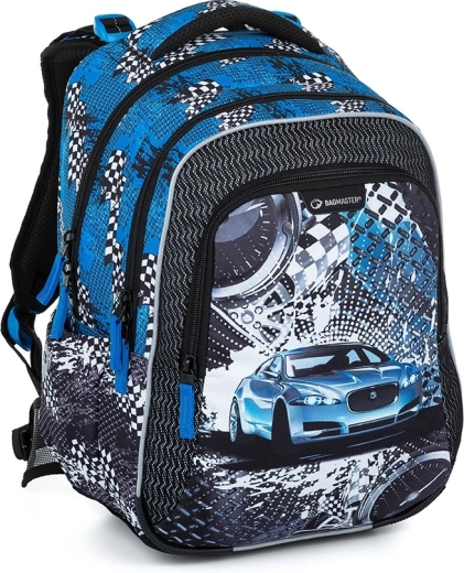 Bagmaster Lumi 23 D školský batoh modré auto