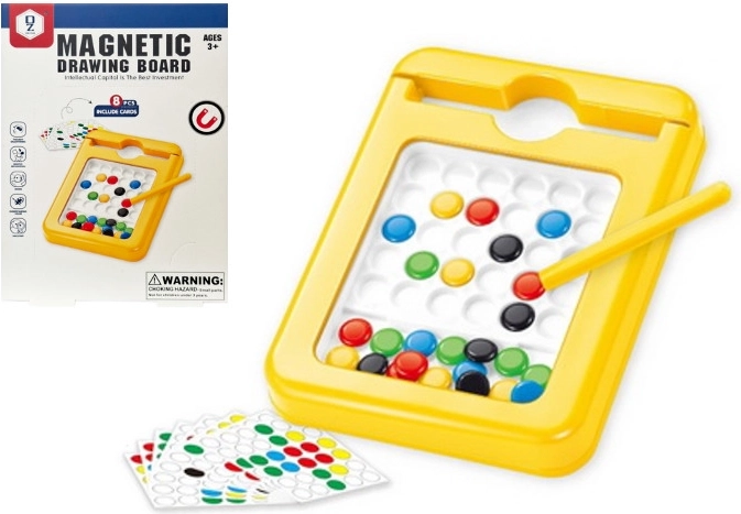 Magnetická mozaika s ryskou a kartami vzorov