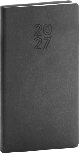 Notique vreckový diár Aprint 2027 čierny 9 × 15,5 cm