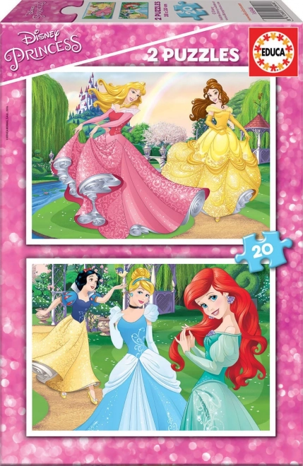 Puzzle DISNEY princezné 2×20 dielikov